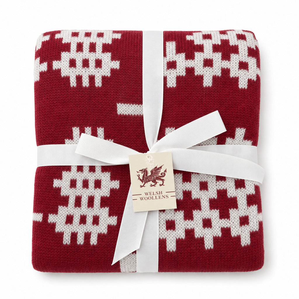 Welsh Tapestry Blanket/Throw: Grey/Yellow