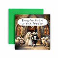 Llongyfarchiadau ar eich Priodas Defaid Welsh Wedding Card