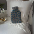 Teal Welsh Tapestry Blanket Design Hot Water Bottle