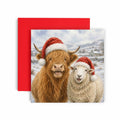 Cute Farm Animals in Santa Hats Christmas Card