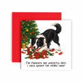 Funny Border Collie Edible Presents Christmas Card