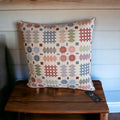 Cream rainbow Welsh Tapestry Blanket design Square Cushion : Cream / 20 x 12 inches