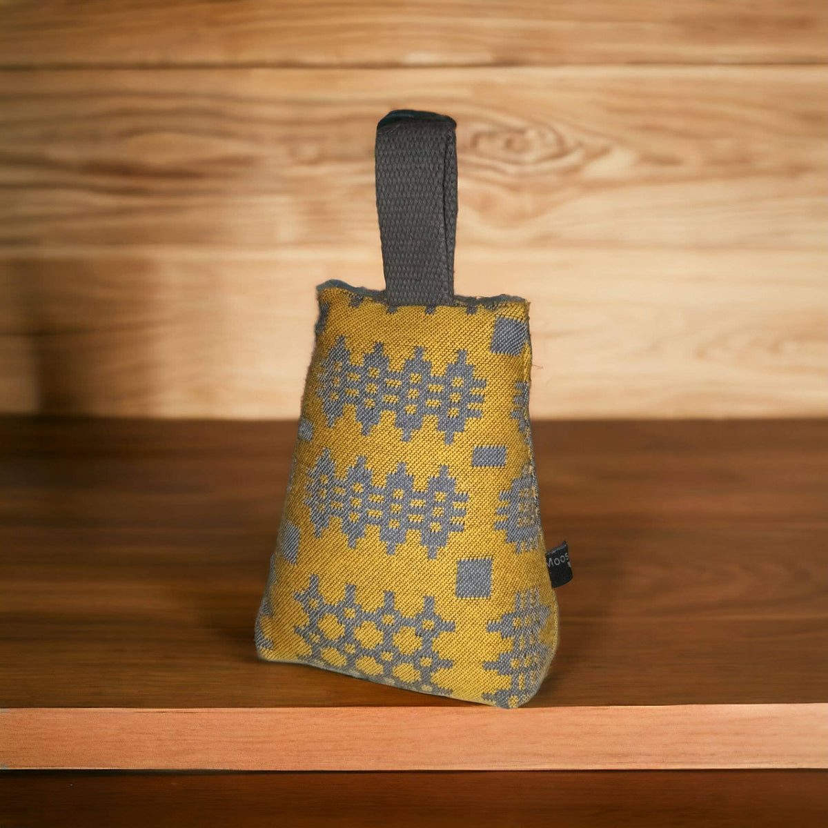 Welsh tapestry blanket design door stop Filled: Cream Multi coloured / Small