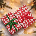 Red and White Welsh Tapestry design  Wrapping paper