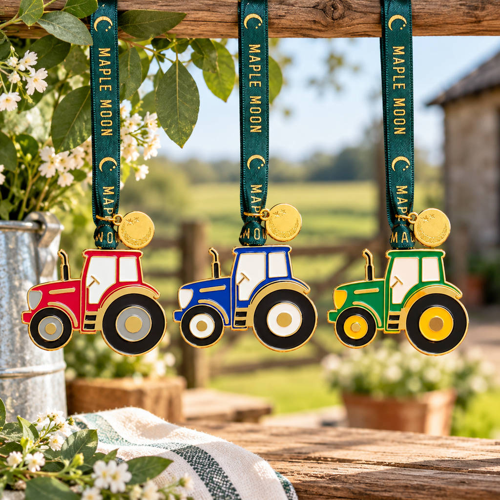 Classic Enamel Tractor: Red