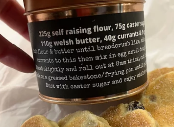 Welsh cake  WELSHCAKES Copper tin scented candle