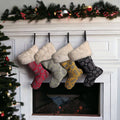 Welsh Tapestry Blanket design Christmas Stocking: Gray