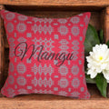 Red Welsh Tapestry Design Embroidered  Cushion  : Mamgu