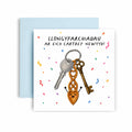 Welsh Keys Love Spoon - Cartref Newydd New Home Card