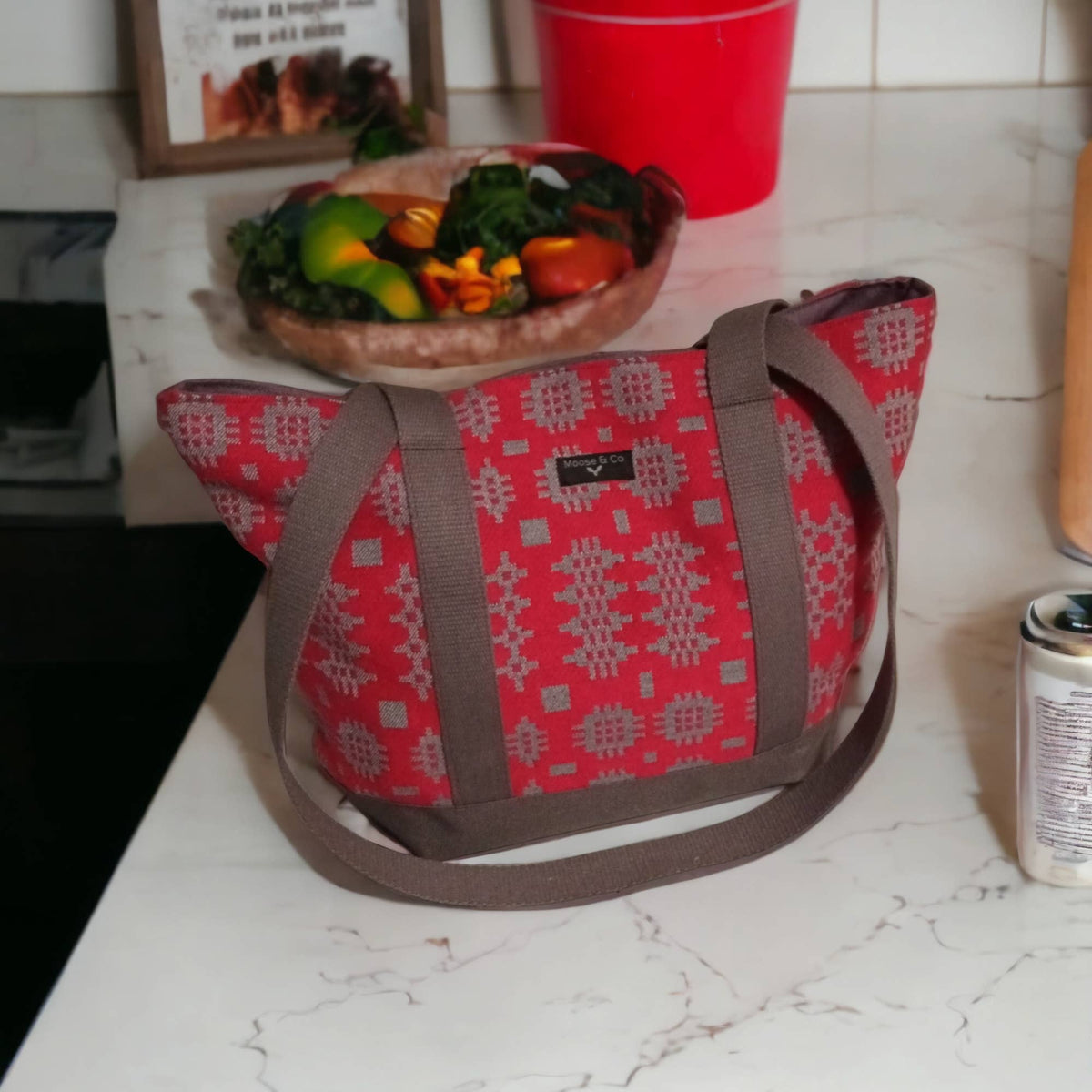 Welsh tapestry blanket design Shoulder bags: Mustard