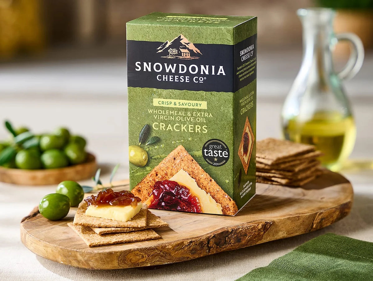 Snowdonia Cheese Co  Wholemeal & Extra Virgin Olive Oil Crackers