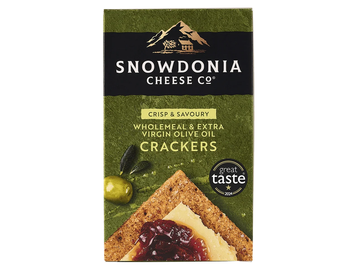 Snowdonia Cheese Co  Wholemeal & Extra Virgin Olive Oil Crackers